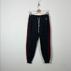 Homage Youth M Cotton Blend Gray Red Strip Elastic Waist Pullon Jogger Pants